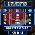 Prediksi Syair Singapore 02 Februari 2024